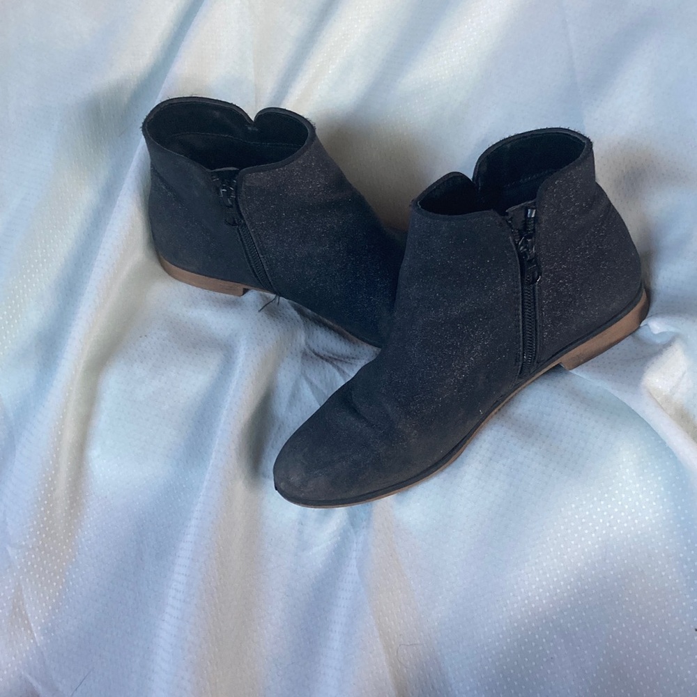 Cat & Jack Sparkly Black Ankle Boots